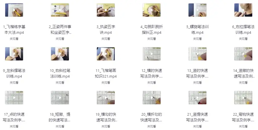 飞楷实用练字“9合1”全体系课-酷软