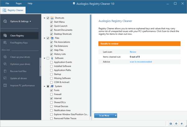 Auslogics Registry Cleaner(注册表清理工具) v11.0.0.0 便携版-酷软