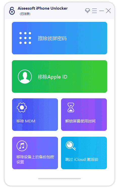 Aiseesoft iPhone Unlocker(解锁iPhone) v2.1.52 多语便携版-酷软