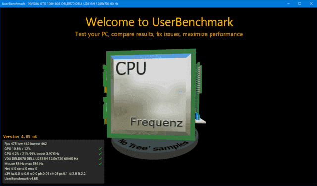 UserBenchmark(系统测试跑分软件) v4.9.2.0 便携版-酷软