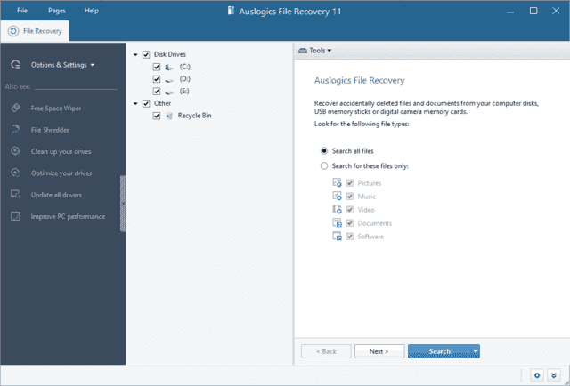 Auslogics File Recovery(恢复丢失文件) v12.0.1.0 便携版-酷软