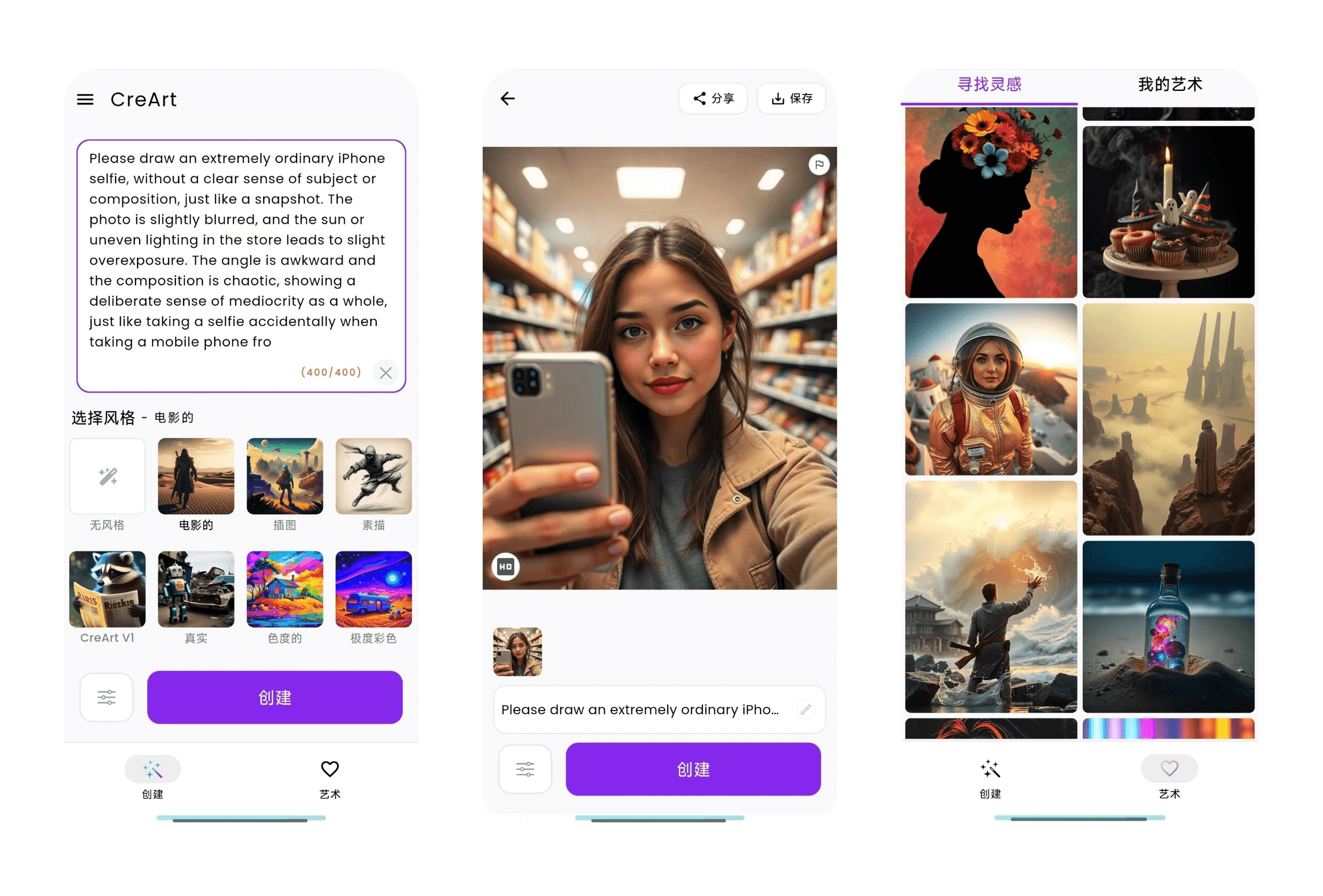 CreArt v2.5.6 无限AI图片生成工具，将文字描述转化为独特艺术作品，解锁高级版-酷软
