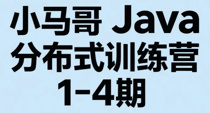 小马哥 Java分布式训练营1-4期-酷软