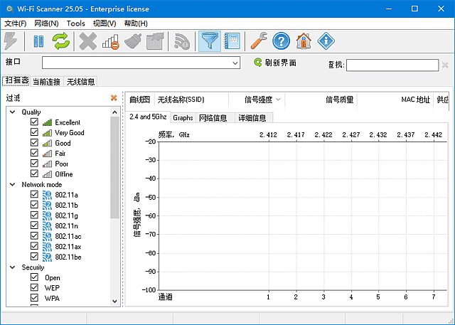 Wi-Fi Scanner(扫描分析无线网络) v25.05 多语便携版-酷软