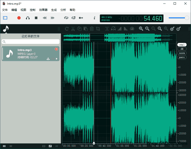 ocenaudio(录音和音频编辑软件) v3.15.0 多语便携版-酷软