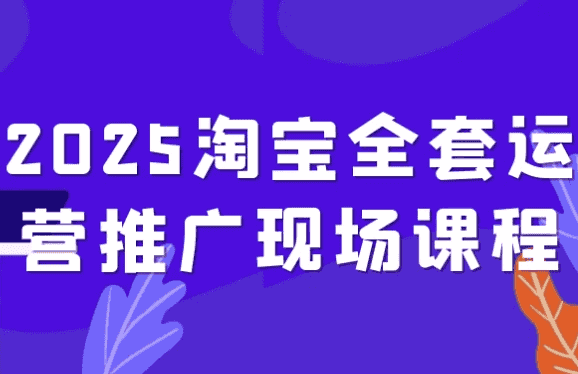 2025淘宝全套运营推广现场课程-酷软