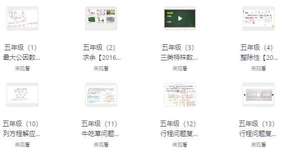小学奥数课程资料合集（核心考点+方法精讲+竞赛真题）-酷软