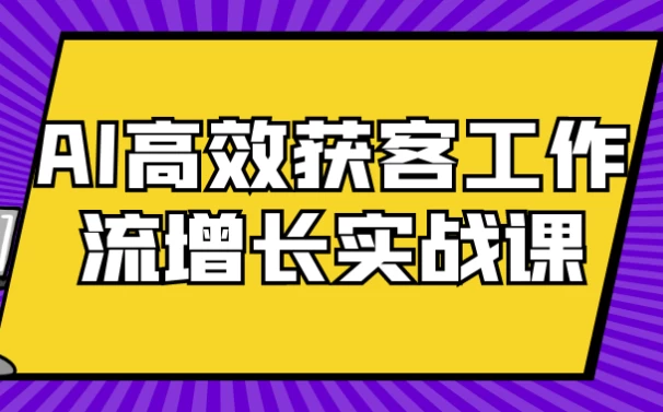 AI高效获客工作流增长实战课-酷软