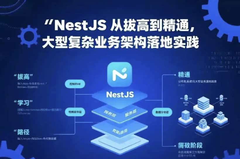 NestJS 从拔高到精通，大型复杂业务架构落地实践-酷软