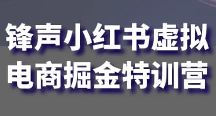 锋声小红书虚拟电商掘金特训营-酷软