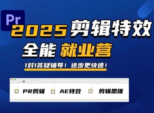 PR剪辑特效1对1就业营，2025春季班-酷软