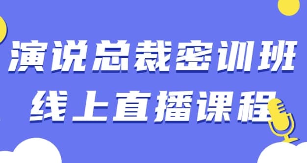 演说总裁密训班线上直播课程-酷软