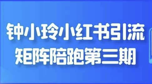 钟小玲小红书引流矩阵陪跑第三期-酷软