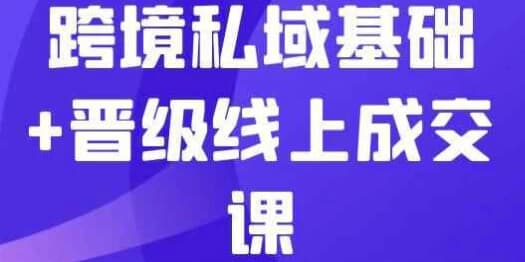 跨境私域基础+晋级线上成交课-酷软