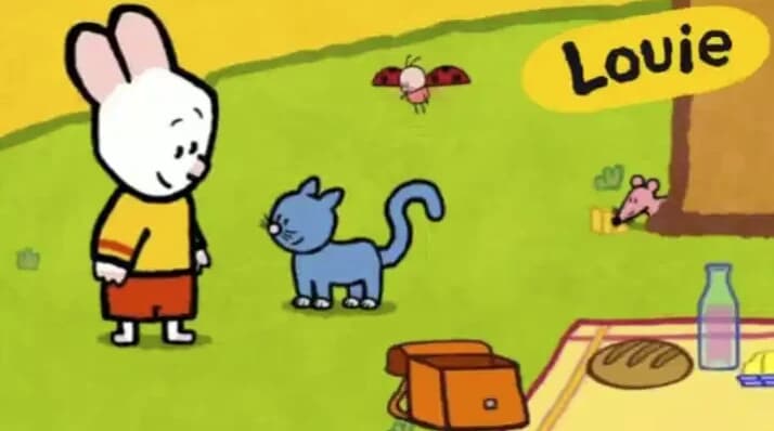 法国启蒙动画《路易小兔子 Louie1-4季全集》英语学习课程，简笔画教学+趣味互动-酷软