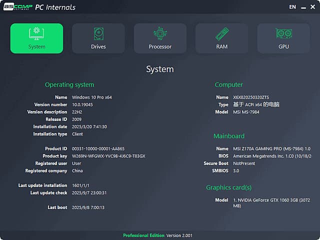 图片[1]-ASCOMP PC Internals(硬件监控程序) Pro v2.002 便携版-酷软