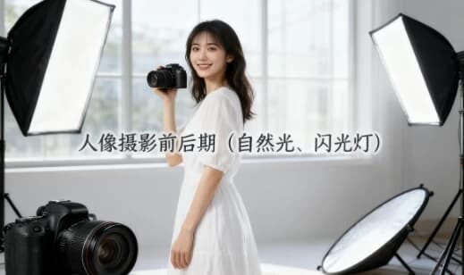 人像摄影前后期（自然光、闪光灯）-酷软