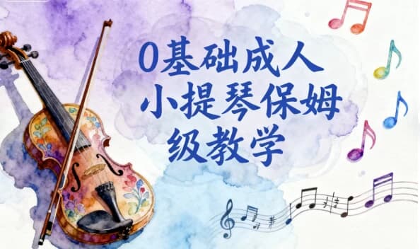 0基础成人小提琴保姆级教学-酷软