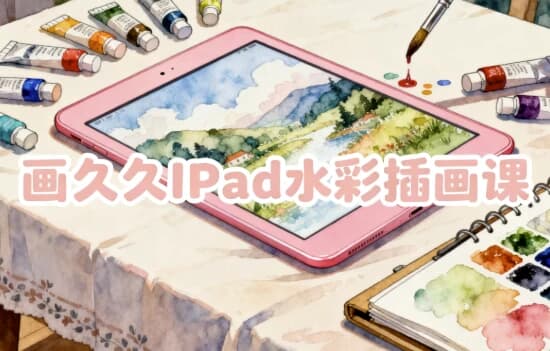 画久久IPad水彩插画课-酷软