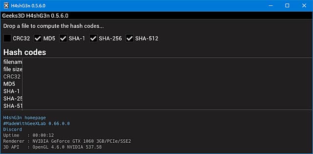 图片[1]-Geeks3D H4shG3n(文件哈希计算工具) v0.5.6.0 绿色版-酷软