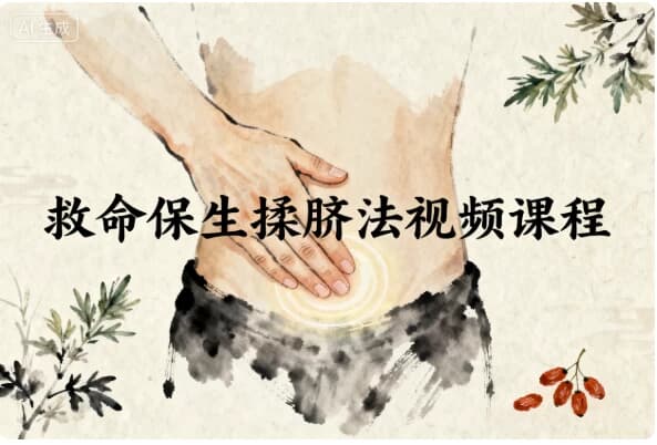 救命保生揉脐法视频课程-酷软