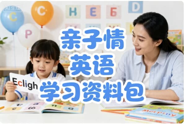 亲子情境英语学习资料包 (视频+音频+图片)-酷软