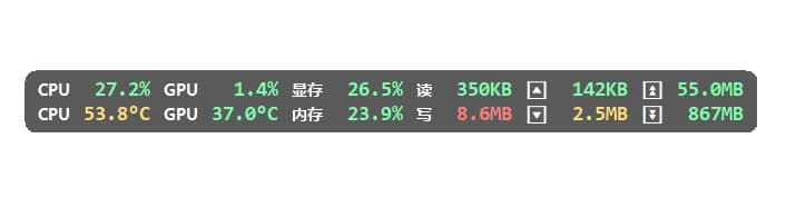 图片[1]-LiteMonitor(桌面硬件监控工具) v1.1.2 中文绿色版-酷软