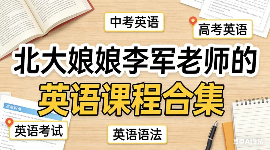 北大英语娘娘李军老师的英语课程合集（中/高考）-酷软