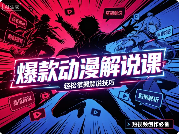 爆款动漫解说课-酷软