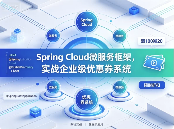 Spring Cloud微服务框架,实战企业级优惠券系统-酷软