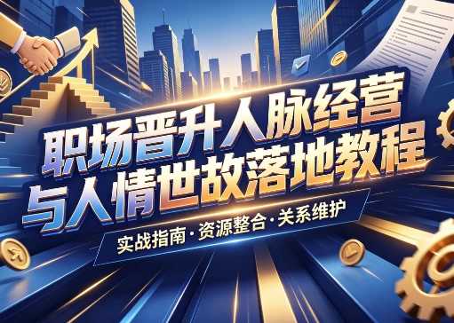 职场晋升人脉经营与人情世故落地教程-酷软