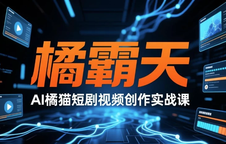 橘霸天·AI橘猫短剧视频创作实战课-酷软