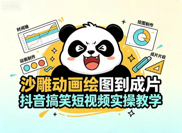 沙雕动画绘图到成片 抖音搞笑短视频实操教学-酷软