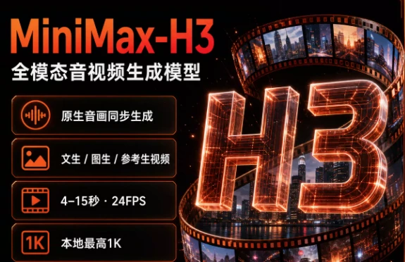 MiniMax H3 音画同步视频生成 开源模型 本地安装Comfyui ai视频生成-酷软