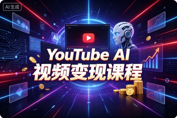 YouTube AI视频变现课程,零基础出海赚钱全攻略-酷软