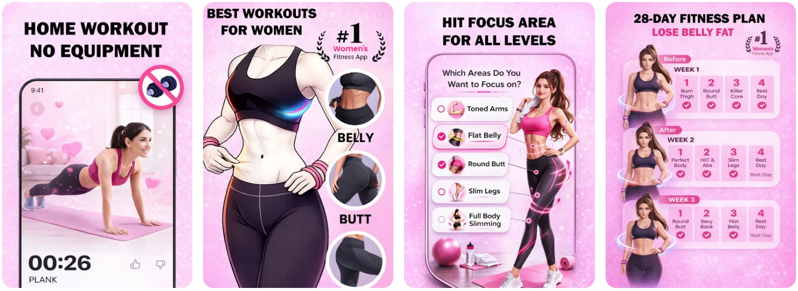 图片[1]-FitMe Workout at Home 女性居家健身 v36.0 高级版-酷软