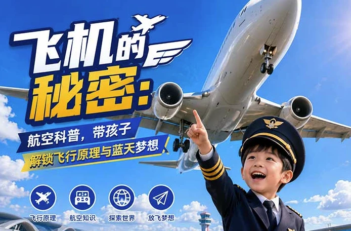 飞机的秘密 航空科普，带孩子解锁飞行原理与蓝天梦想-酷软