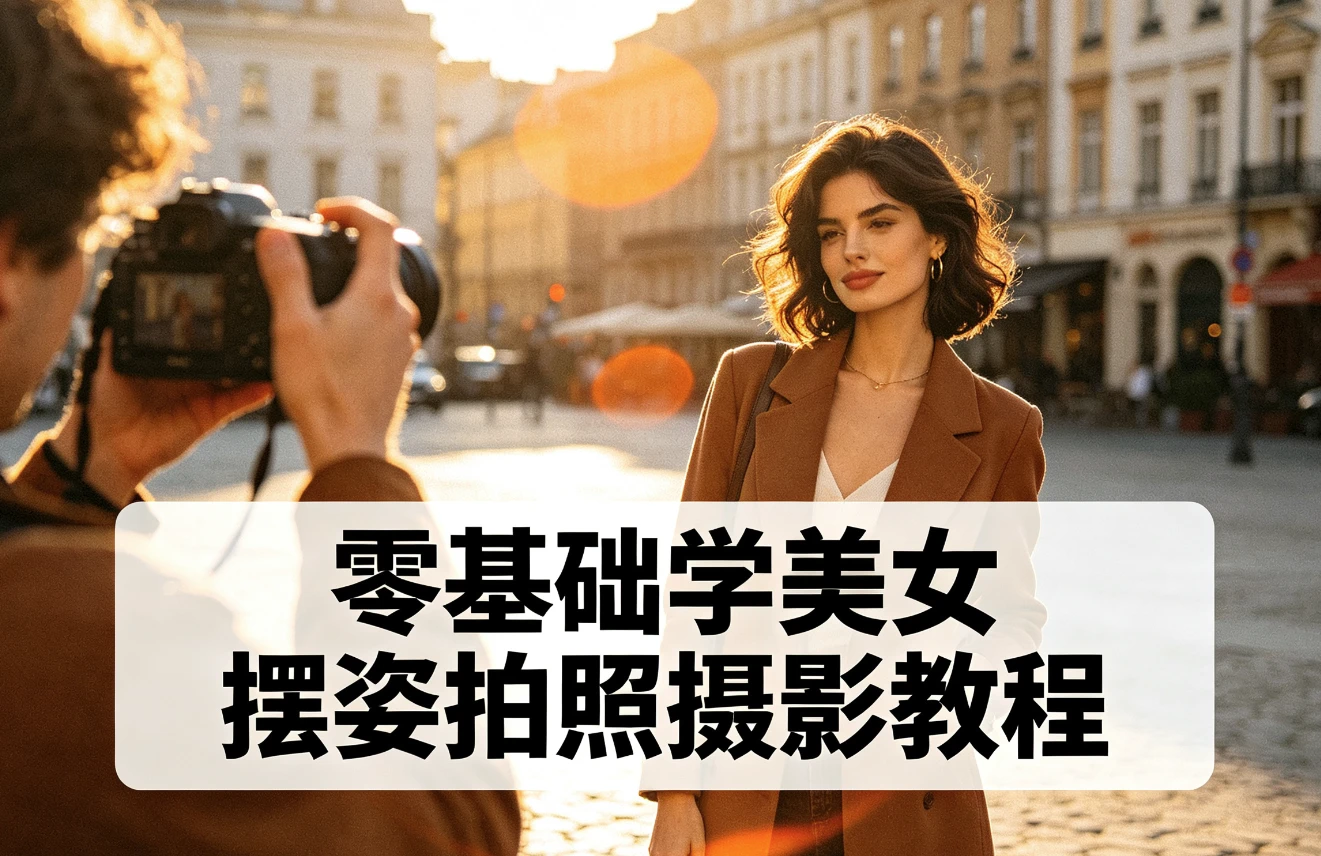 零基础学美女摆姿拍照摄影教程-酷软