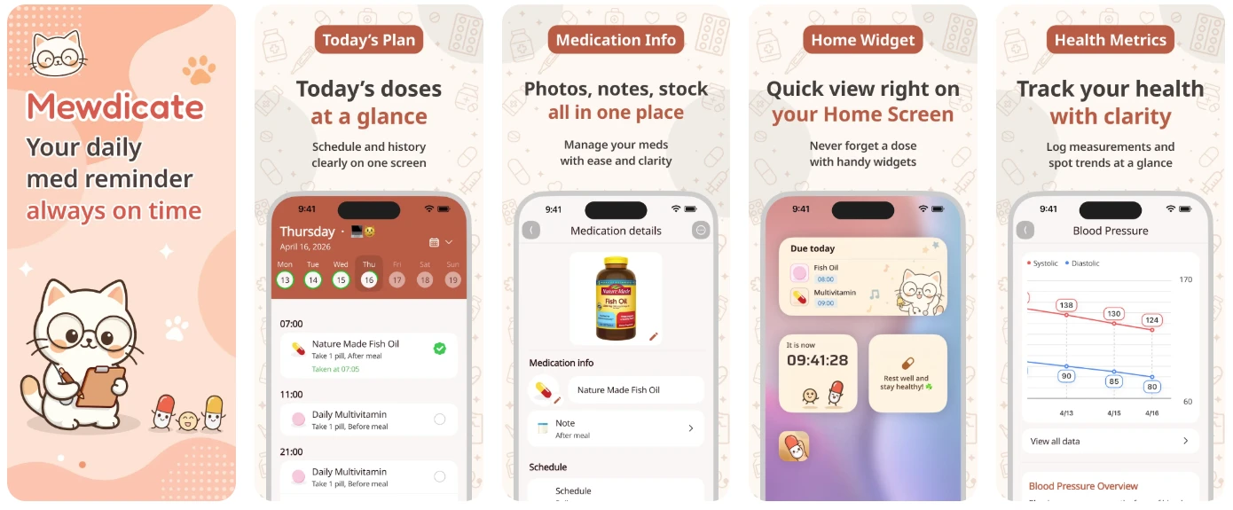 图片[1]-Mewdicate 吃药提醒 v2.4.1 解锁高级版-酷软