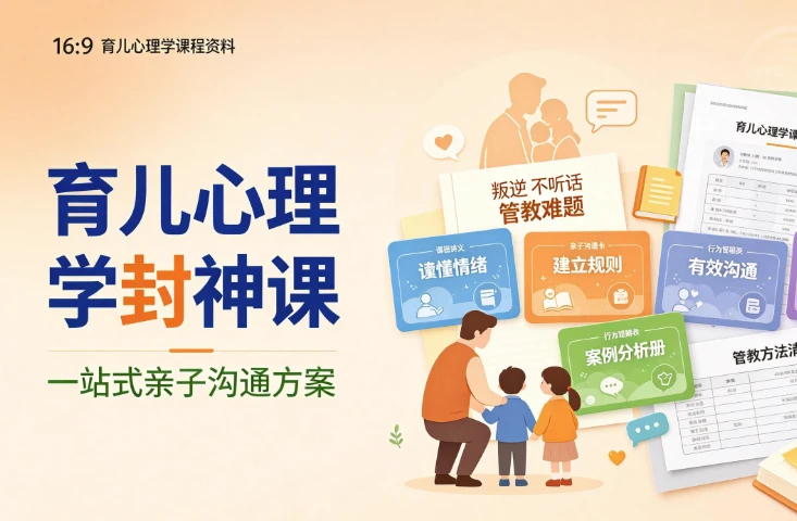 育儿心理学封神课,一站式解决叛逆+不听话等管教难题-酷软