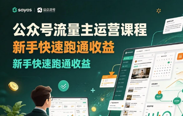 公众号流量主运营-酷软